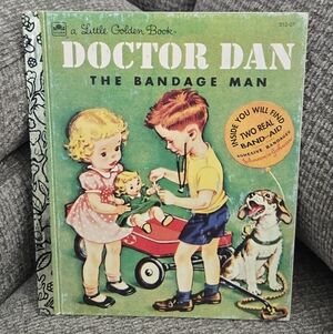 Doctor Dan The Bandage Man w/Bandaids 1977 A Little Golden Book